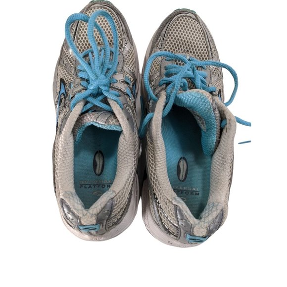 Brooks Ravenna 2 Womens Size 7 Silver White Blue Mesh Running Shoes 1200831b451 - Picture 5 of 9